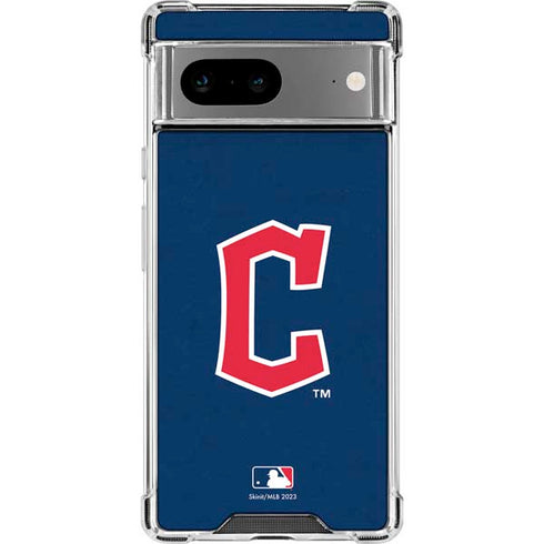 MLB Cleveland Guardians - Solid Distressed Google Pixel 8a Clear Case